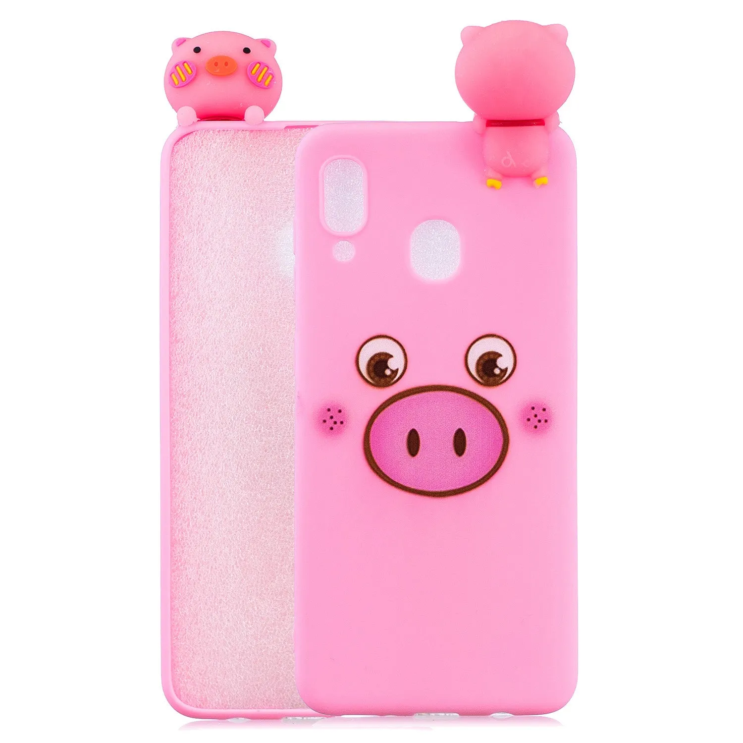 For Samsung A10S A20S Color Painting Pattern Drop Protection Soft TPU Mobile Phone Case Back Cover Bracket Striped bear