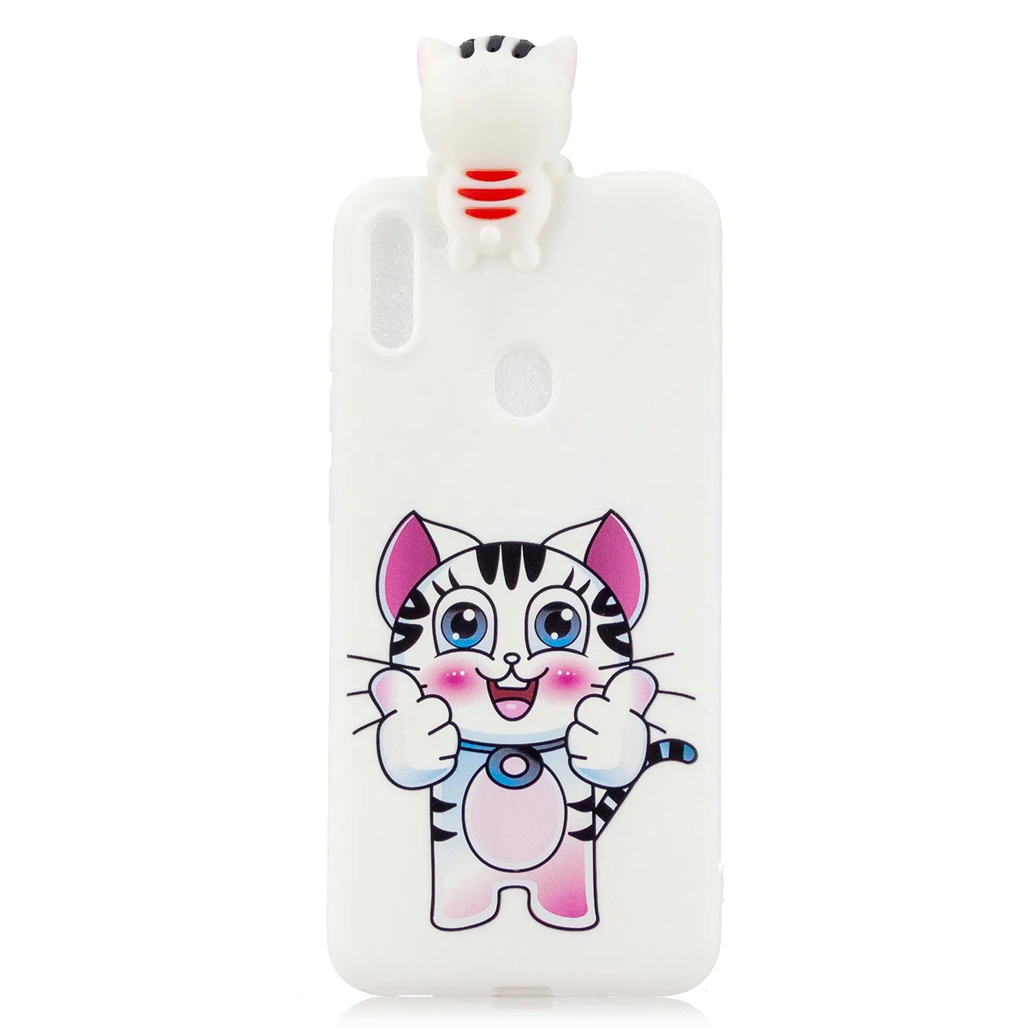 For Samsung A11 Soft TPU Back Cover 3D Cartoon Painting Mobile Phone Case Shell Two pandas