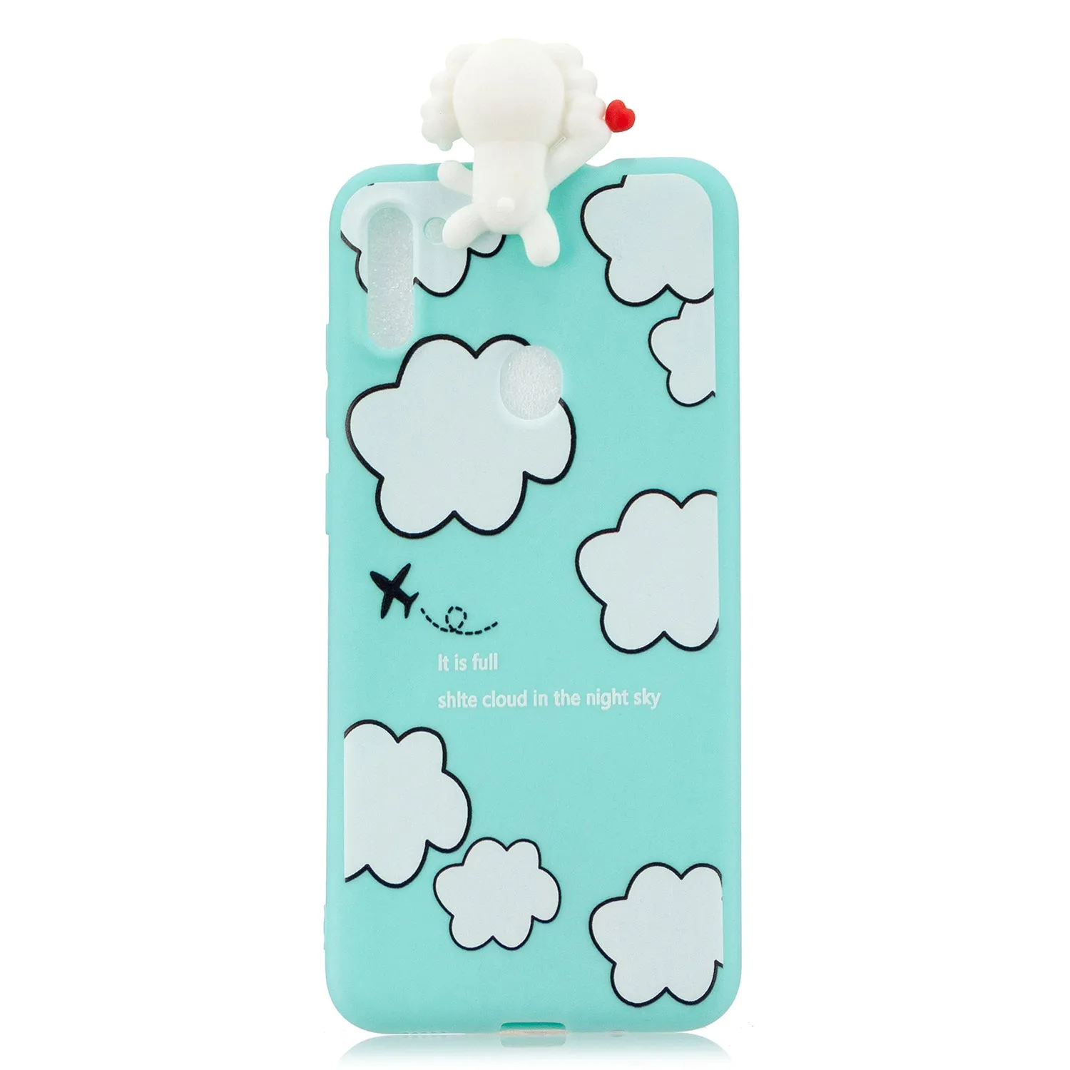 For Samsung A11 Soft TPU Back Cover 3D Cartoon Painting Mobile Phone Case Shell Two pandas