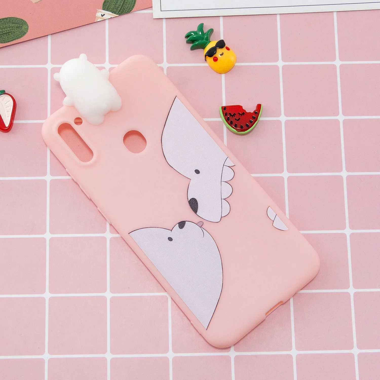 For Samsung A11 TPU Back Cover 3D Cartoon Painting Soft Mobile Phone Case Shell cartoon horse