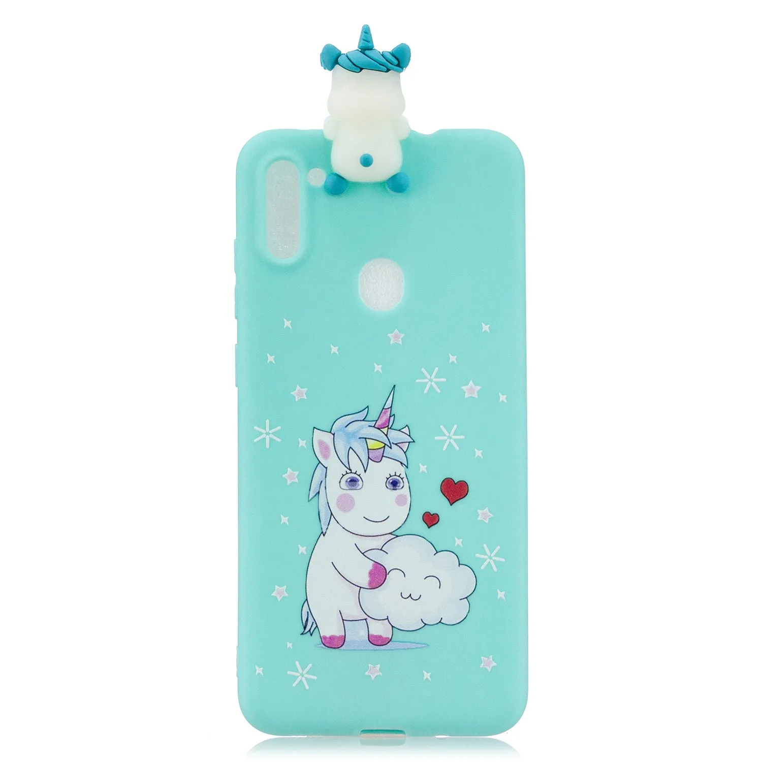 For Samsung A11 TPU Back Cover 3D Cartoon Painting Soft Mobile Phone Case Shell cartoon horse