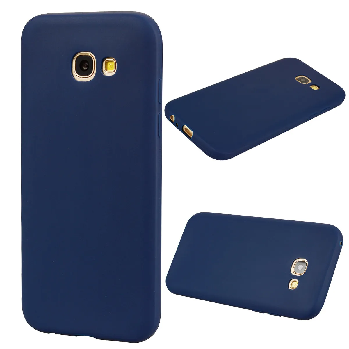 for Samsung A5 2017 Cute Candy Color Matte TPU Anti-scratch Non-slip Protective Cover Back Case white