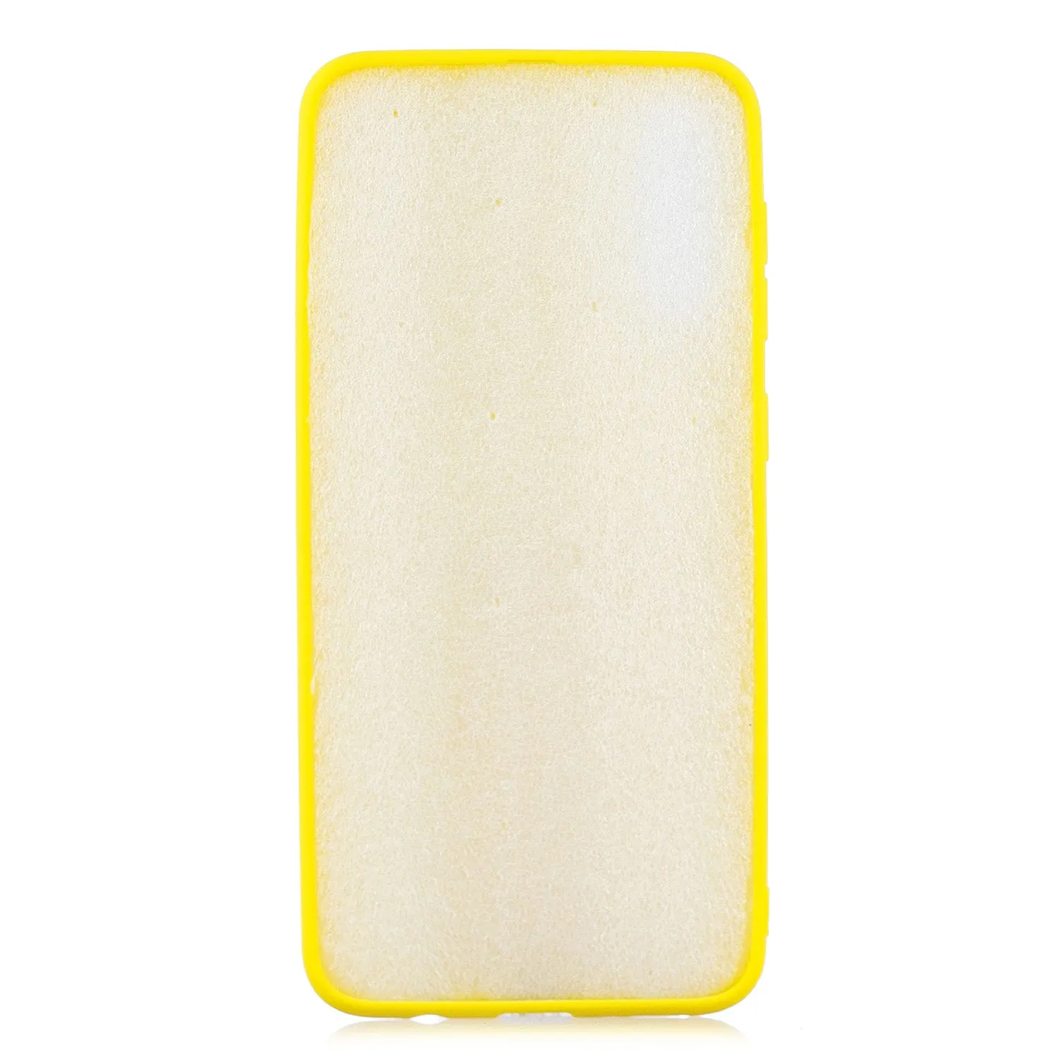 For Samsung A50 Lovely Candy Color Matte TPU Anti-scratch Non-slip Protective Cover Back Case yellow