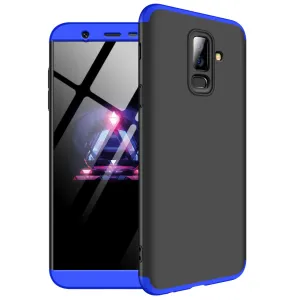 For Samsung J8 2018 360 Degree Protective Case Ultra Thin Hard Back Cover blue black blue