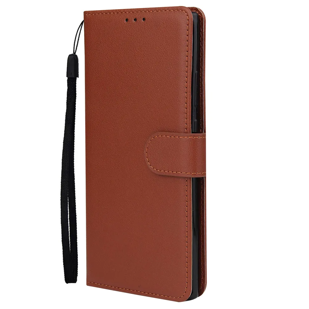 For Samsung Note 20/Note 20 Ultra PU Leather Three-card Photo Frame Front Buckle Mobile Phone shell black