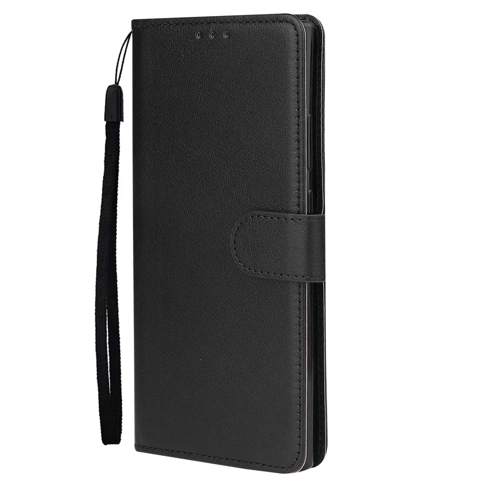 For Samsung Note 20/Note 20 Ultra PU Leather Three-card Photo Frame Front Buckle Mobile Phone shell black