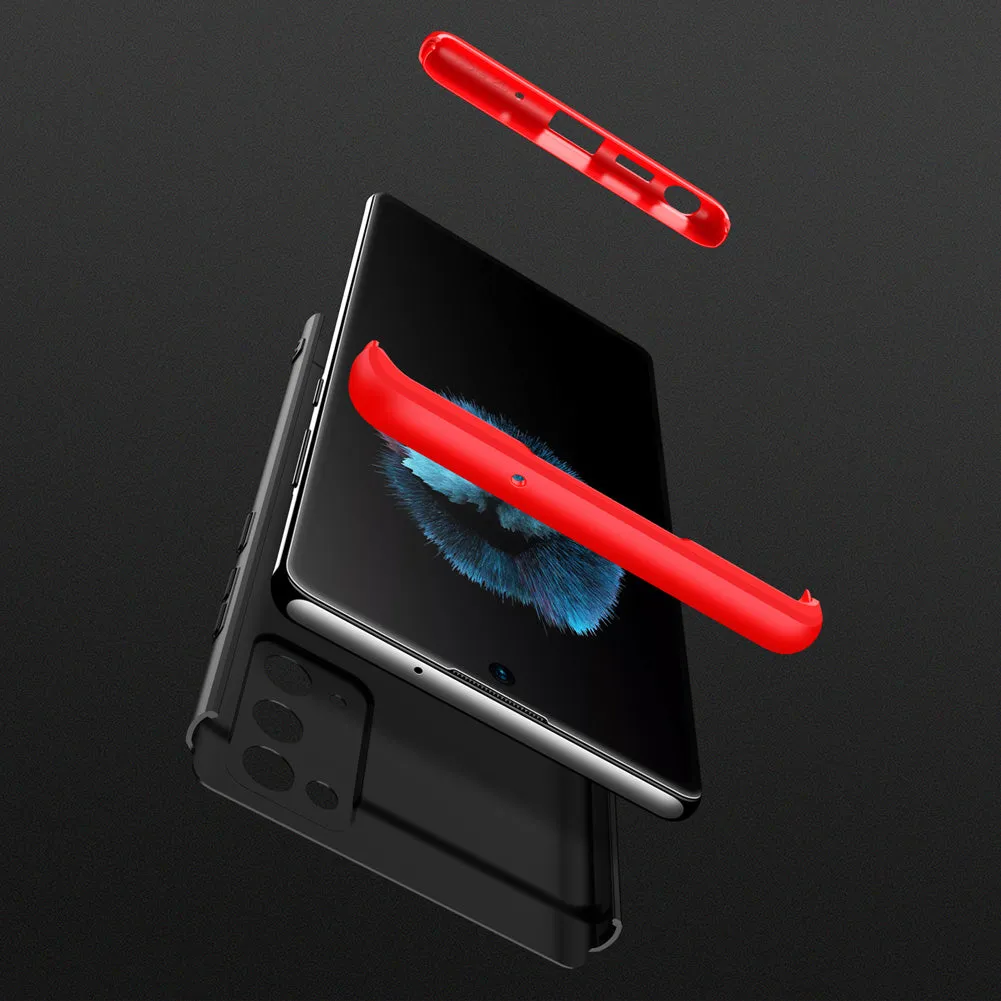 For Samsung Note 20/Note 20 Ultra/M31S Mobile Phone Cover 360 Degree Full Protection Phone Case Red black red