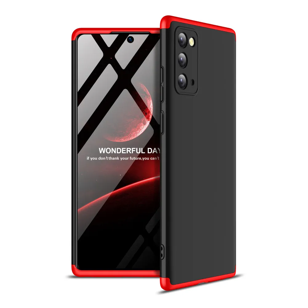 For Samsung Note 20/Note 20 Ultra/M31S Mobile Phone Cover 360 Degree Full Protection Phone Case Red black red