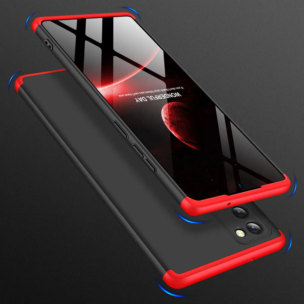For Samsung Note 20/Note 20 Ultra/M31S Mobile Phone Cover 360 Degree Full Protection Phone Case Red black red
