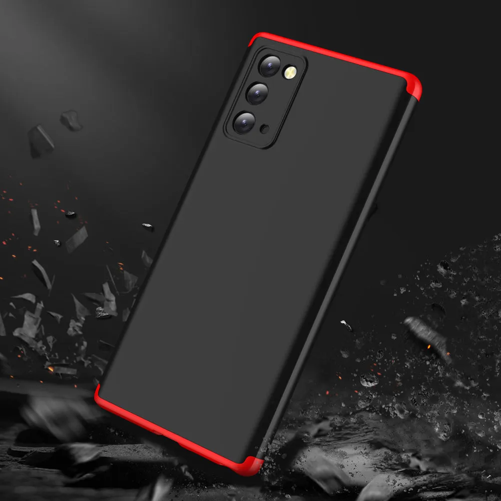 For Samsung Note 20/Note 20 Ultra/M31S Mobile Phone Cover 360 Degree Full Protection Phone Case Red black red