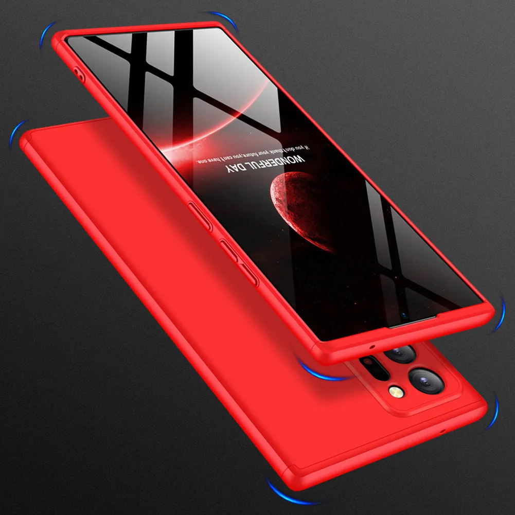 For Samsung Note 20/Note 20 Ultra/M31S Mobile Phone Cover 360 Degree Full Protection Phone Case red