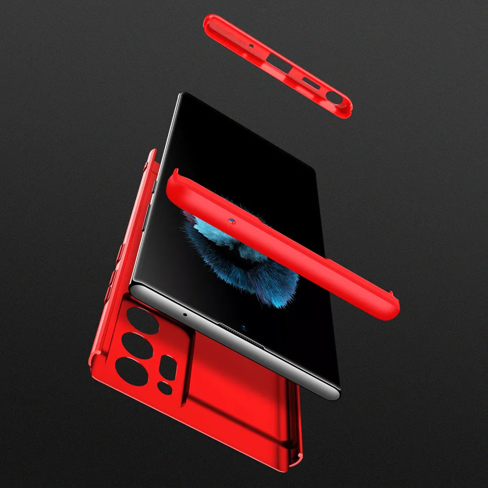 For Samsung Note 20/Note 20 Ultra/M31S Mobile Phone Cover 360 Degree Full Protection Phone Case red
