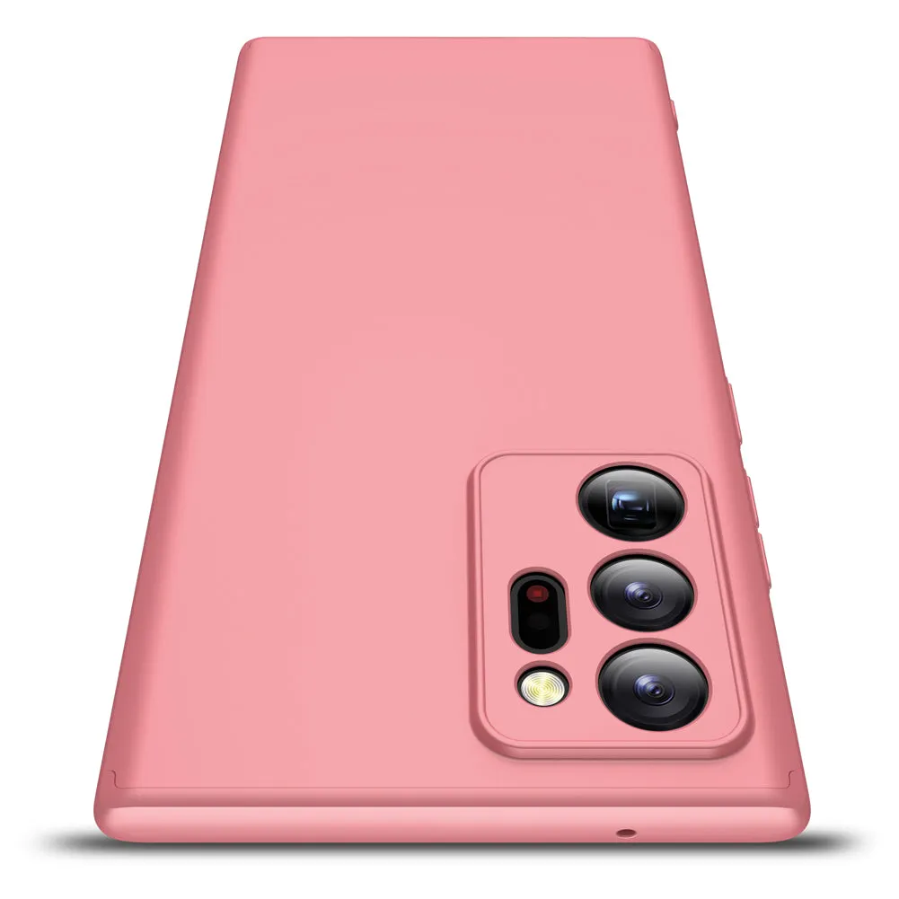 For Samsung Note 20/Note 20 Ultra/M31S Mobile Phone Cover 360 Degree Full Protection Phone Case Rose gold