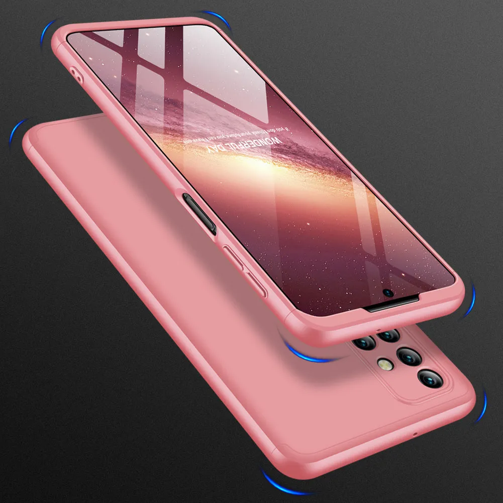 For Samsung Note 20/Note 20 Ultra/M31S Mobile Phone Cover 360 Degree Full Protection Phone Case Rose gold