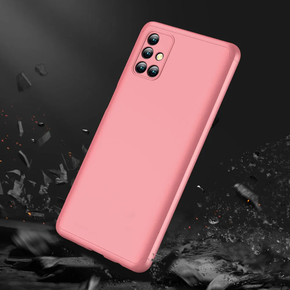 For Samsung Note 20/Note 20 Ultra/M31S Mobile Phone Cover 360 Degree Full Protection Phone Case Rose gold