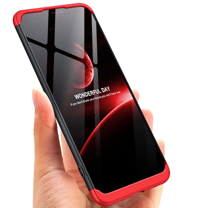 For VIVO V9/Y85/Z1 Slim 3 in 1 Hybrid Hard Case Full Body 360 Degree Protection Back Cover blue