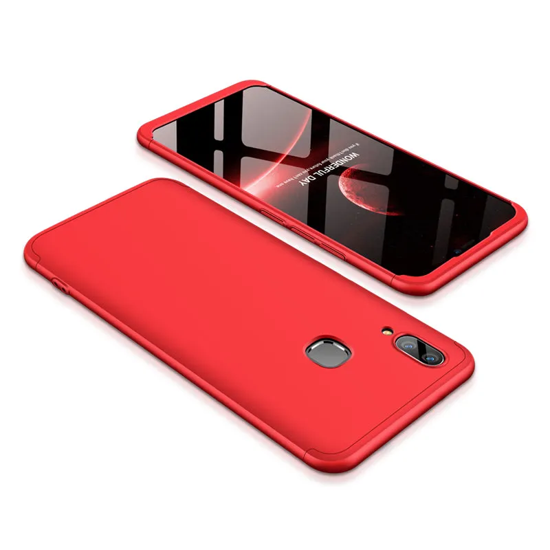 For VIVO V9/Y85/Z1 Slim 3 in 1 Hybrid Hard Case Full Body 360 Degree Protection Back Cover blue