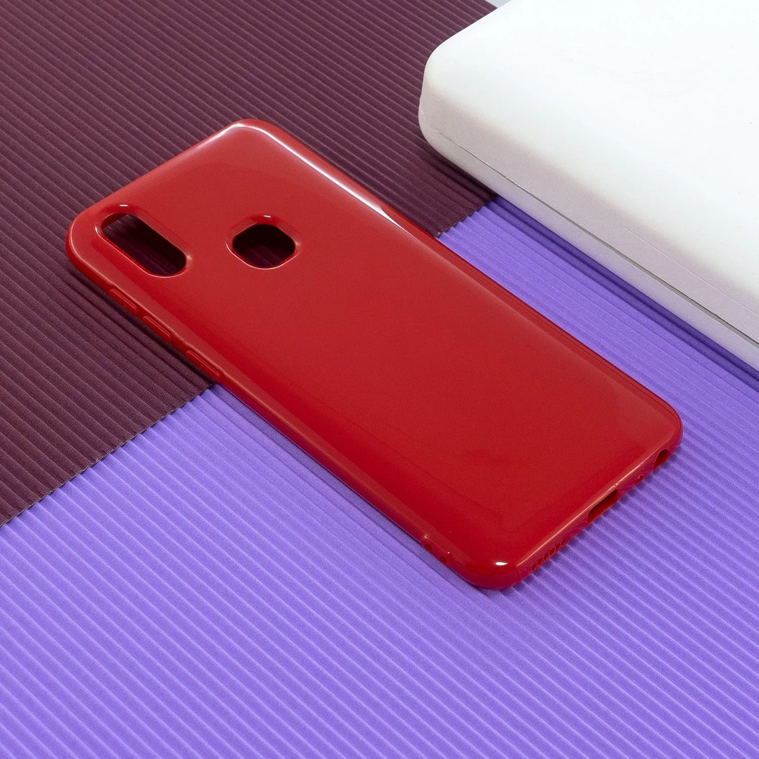 for VIVO Y17/Y3 / Y91/Y95/Y93 Thicken 2.0mm TPU Back Cover Cellphone Case Shell rose Red