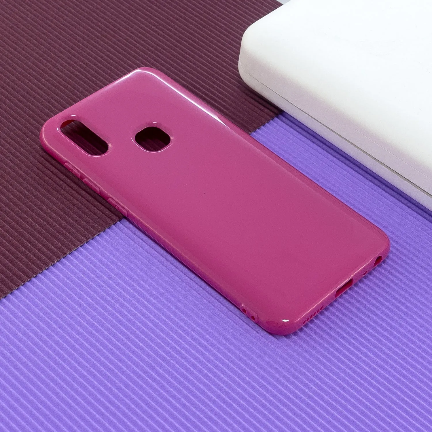 for VIVO Y17/Y3 / Y91/Y95/Y93 Thicken 2.0mm TPU Back Cover Cellphone Case Shell rose Red