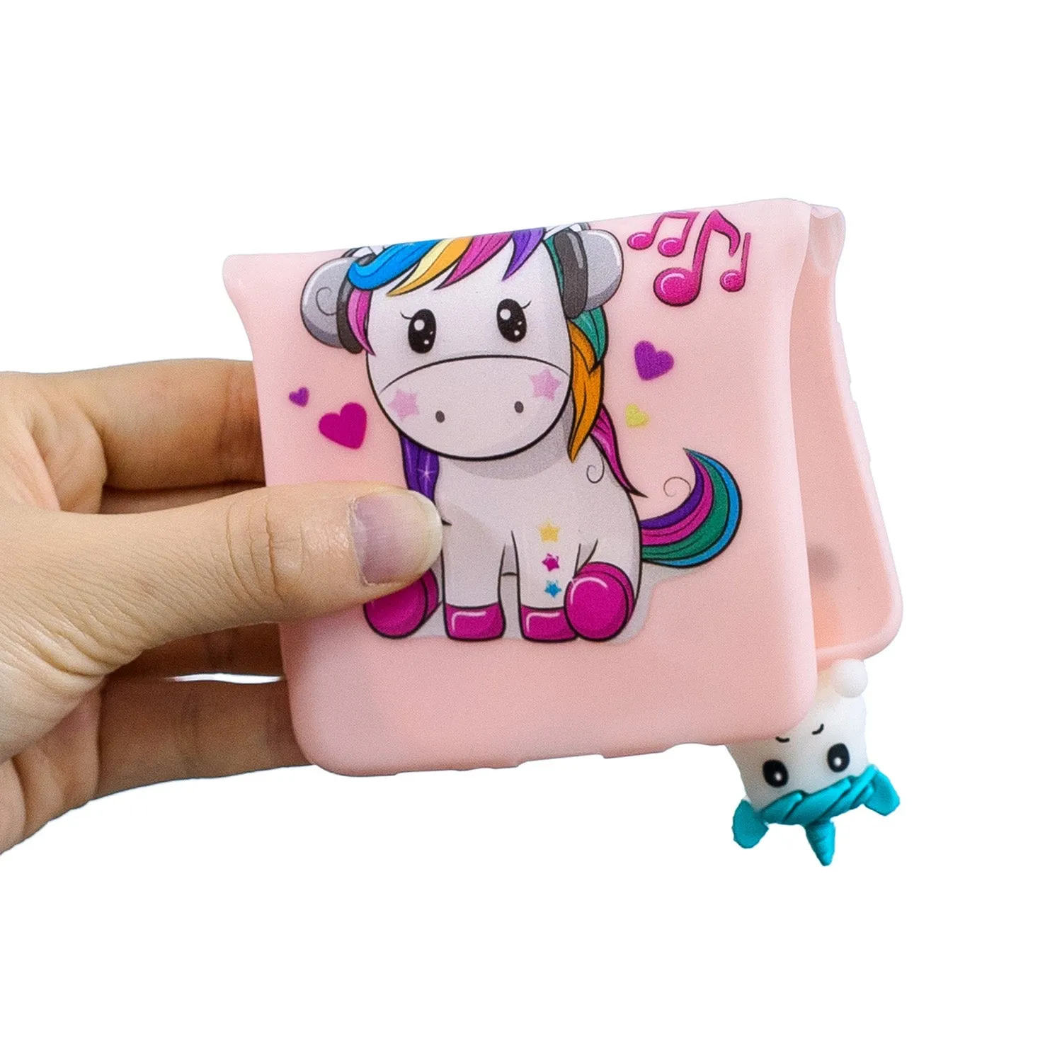 For VIVO Y71 3D Cute Coloured Painted Animal TPU Anti-scratch Non-slip Protective Cover Back Case Music unicorn