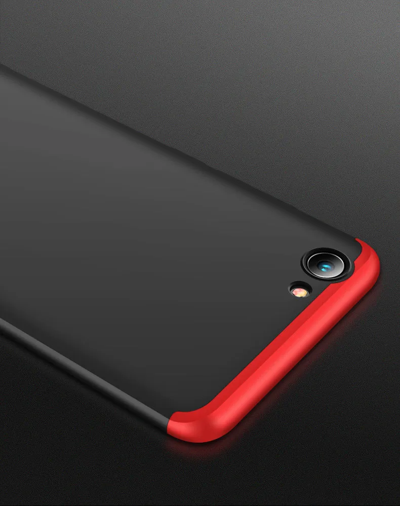 For VIVO Y71 Slim 3 in 1 Hybrid Hard Case Full Body 360 Degree Protection Back Cover black