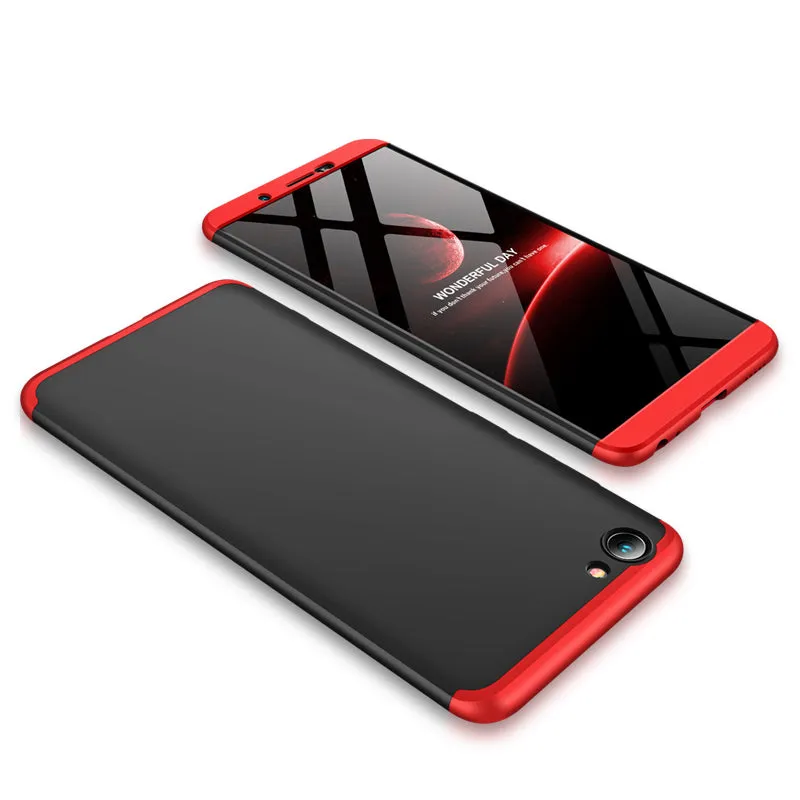 For VIVO Y71 Slim 3 in 1 Hybrid Hard Case Full Body 360 Degree Protection Back Cover black