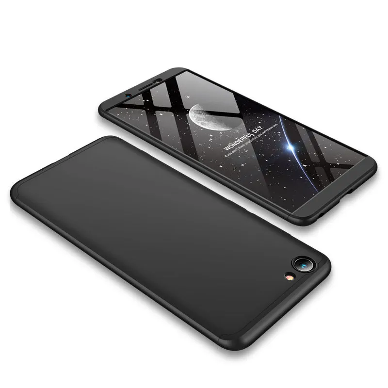 For VIVO Y71 Slim 3 in 1 Hybrid Hard Case Full Body 360 Degree Protection Back Cover black