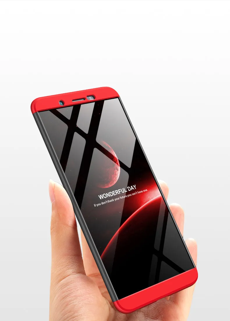 For VIVO Y71 Slim 3 in 1 Hybrid Hard Case Full Body 360 Degree Protection Back Cover black