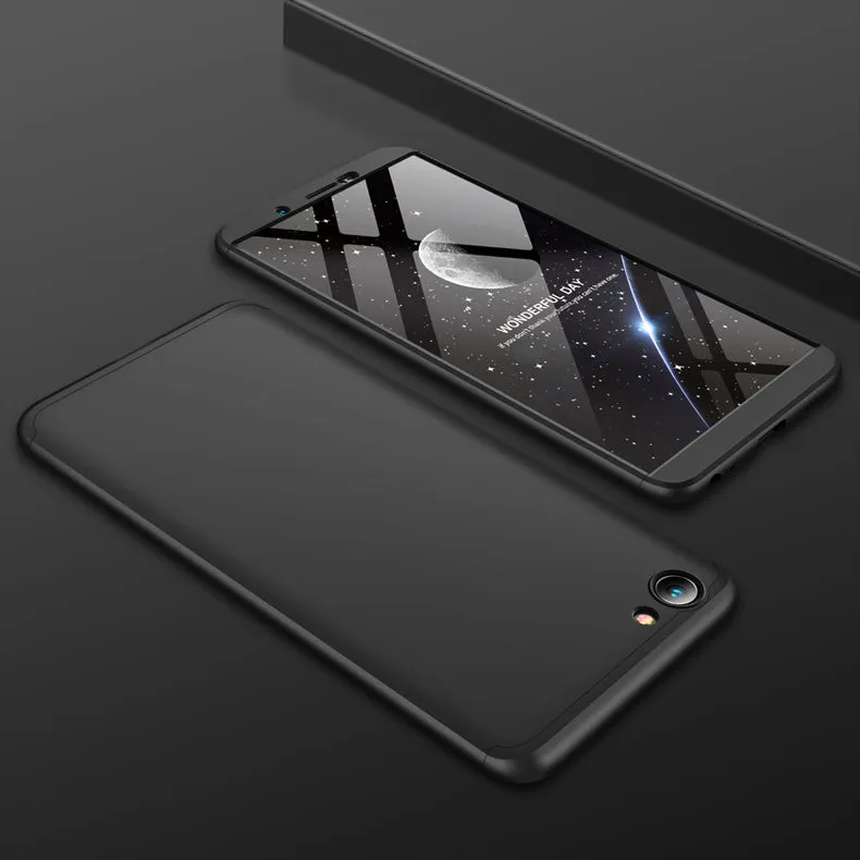 For VIVO Y71 Slim 3 in 1 Hybrid Hard Case Full Body 360 Degree Protection Back Cover black