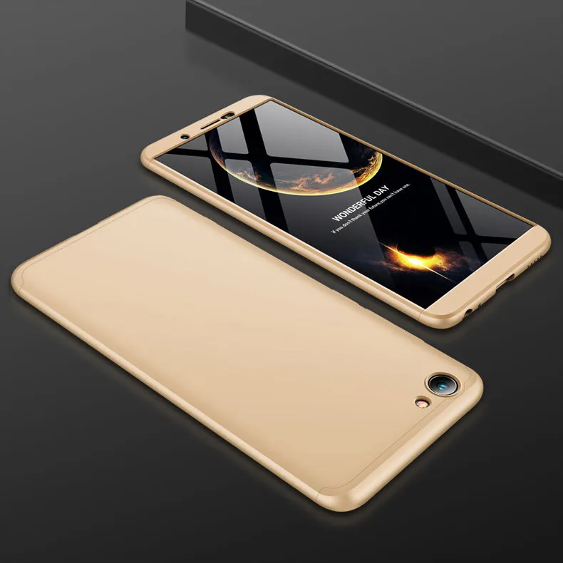 For VIVO Y71 Slim 3 in 1 Hybrid Hard Case Full Body 360 Degree Protection Back Cover Gold