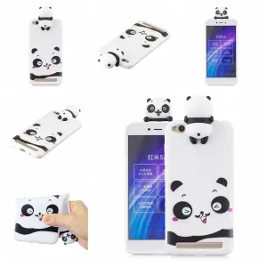 For XIAOMI Redmi 5A 3D Cute Coloured Painted Animal TPU Anti-scratch Non-slip Protective Cover Back Case white