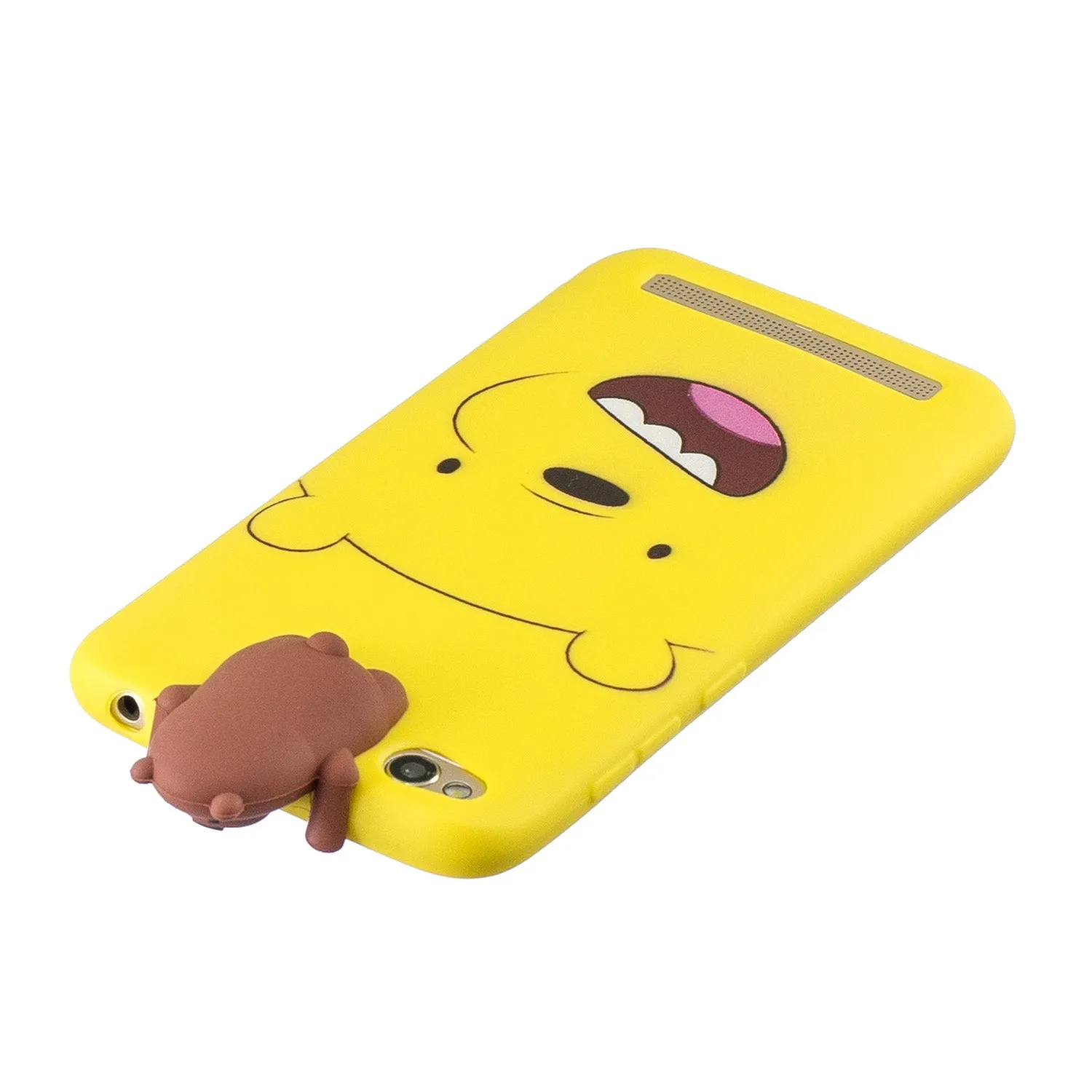 For XIAOMI Redmi 5A 3D Cute Coloured Painted Animal TPU Anti-scratch Non-slip Protective Cover Back Case white
