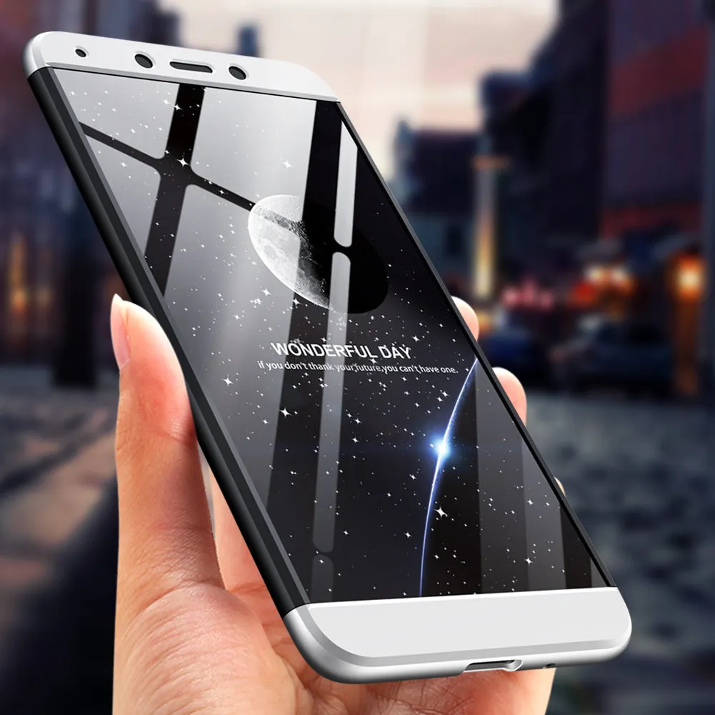 For XIAOMI Redmi 6A Ultra Slim PC Back Cover Non-slip Shockproof 360 Degree Full Protective Case silver black silver_XIAOMI Redmi 6A