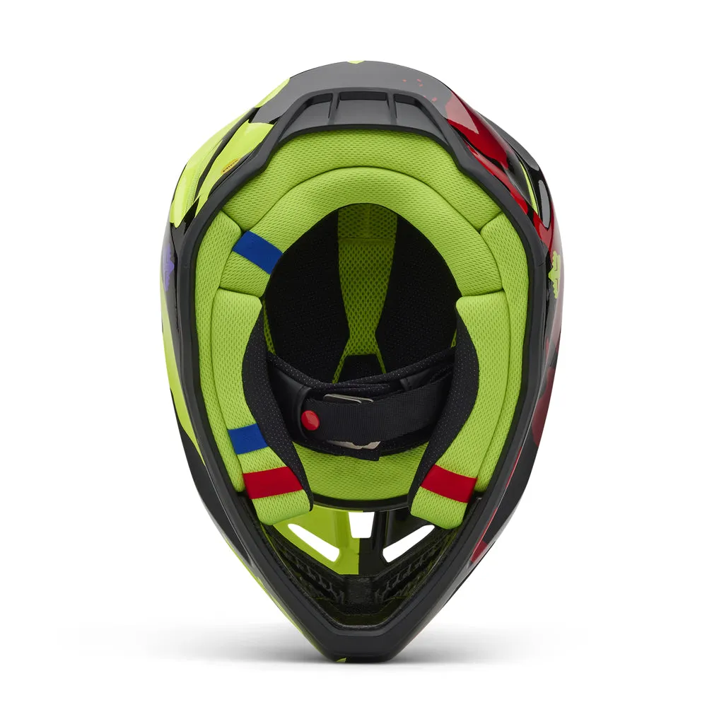 Fox - 2025 V3 Flo Yellow Throttle Helmet