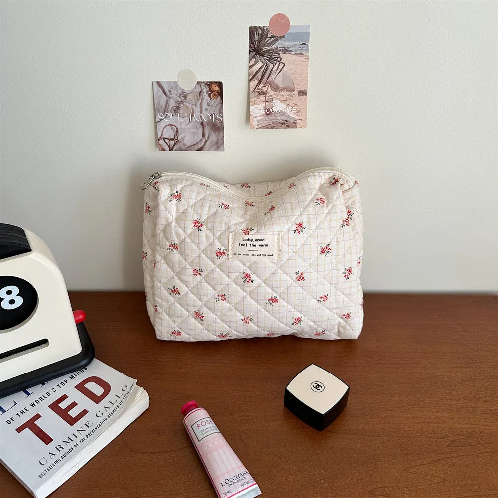 Fresh Floral Makeup Female Multifunction Storage Cosmetic Bags