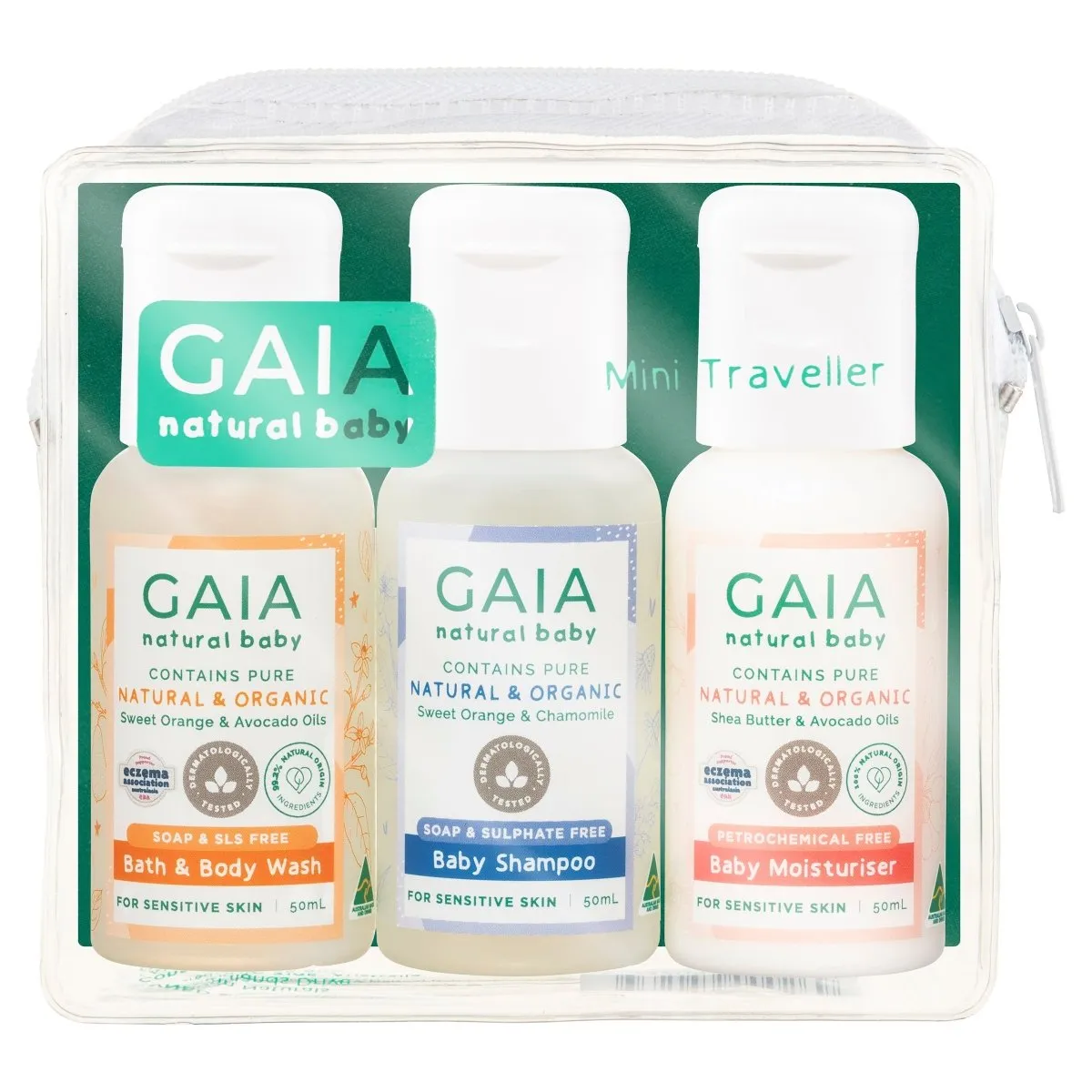Gaia Natural Baby Mini Traveller Kit 50mL 3 Pack