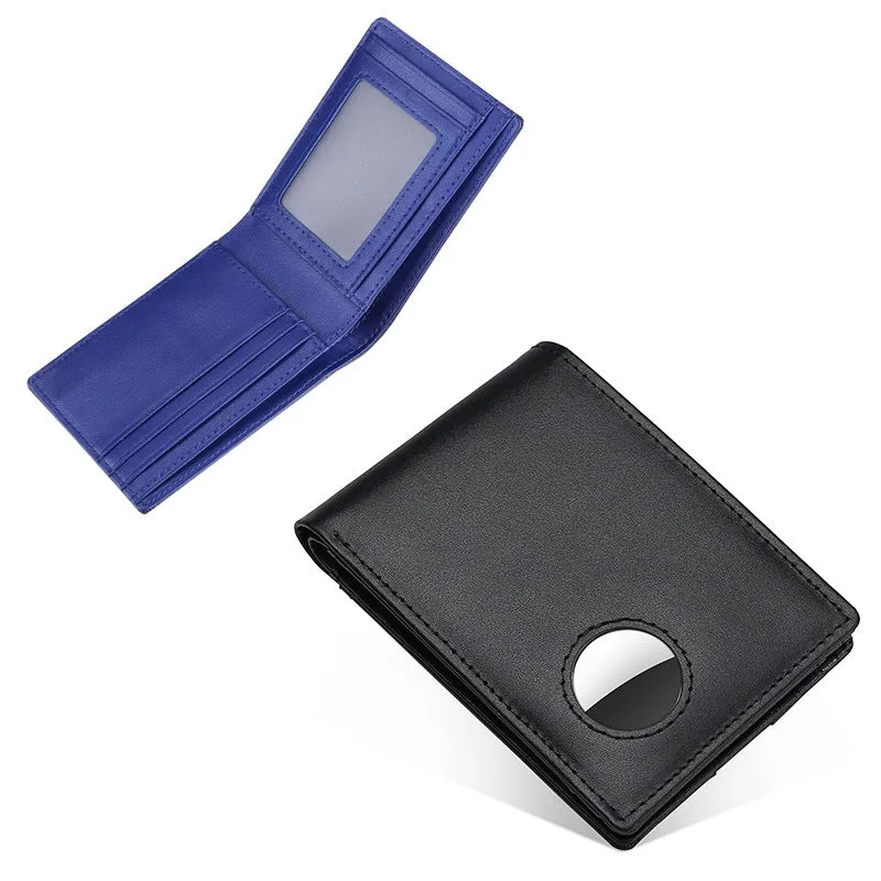 Genuine Cow Leather Wallet for Men with Airtag Holder & RFID Blocking