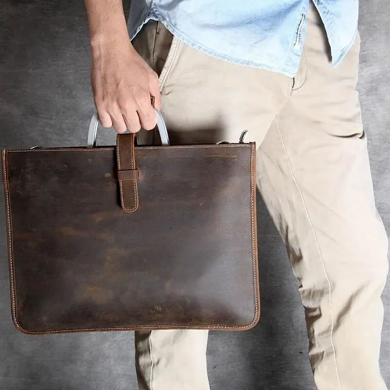 Genuine Leather Briefcase for Men | Laptop Bag Fit 14 Inch"