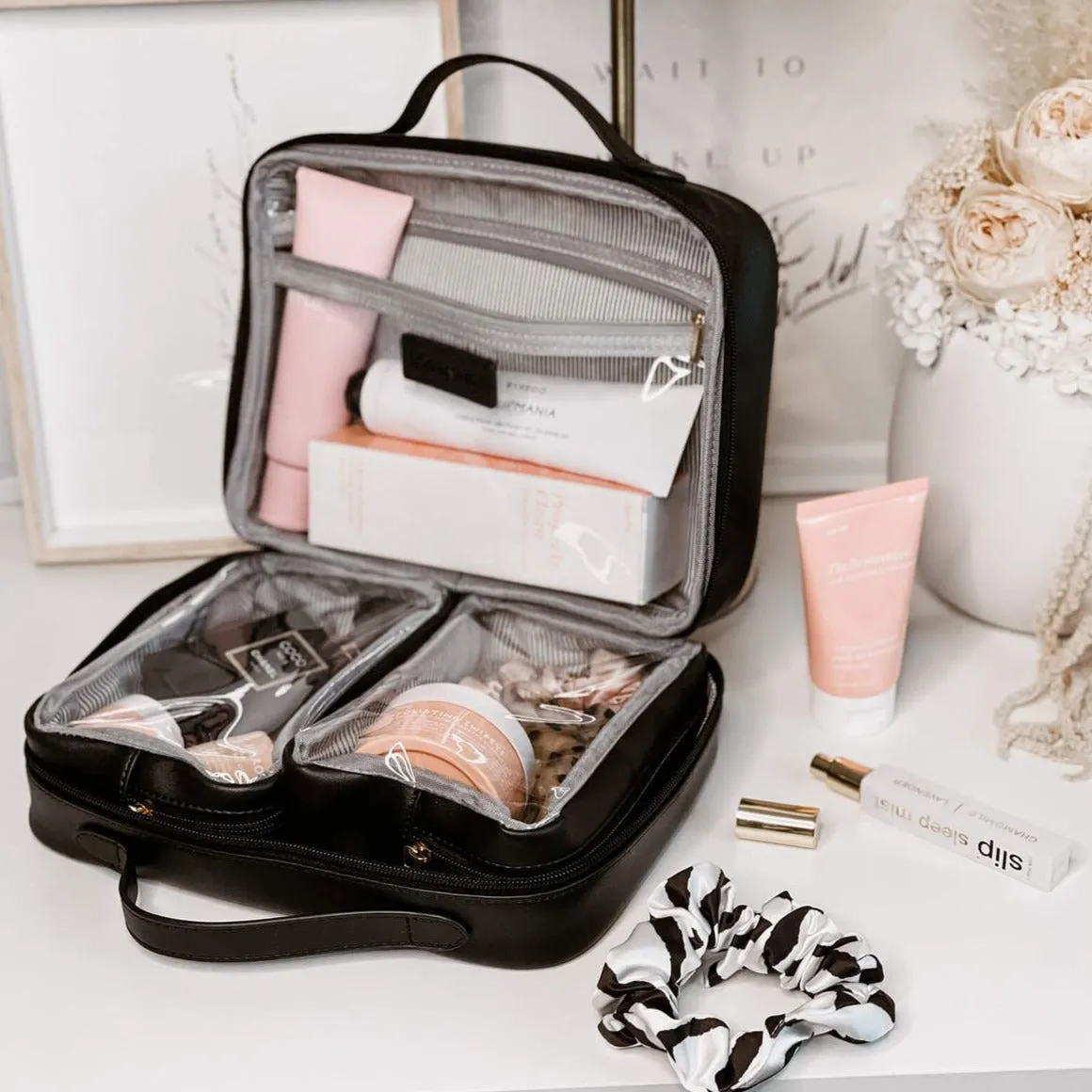 Georgie Cosmetic Case - Black