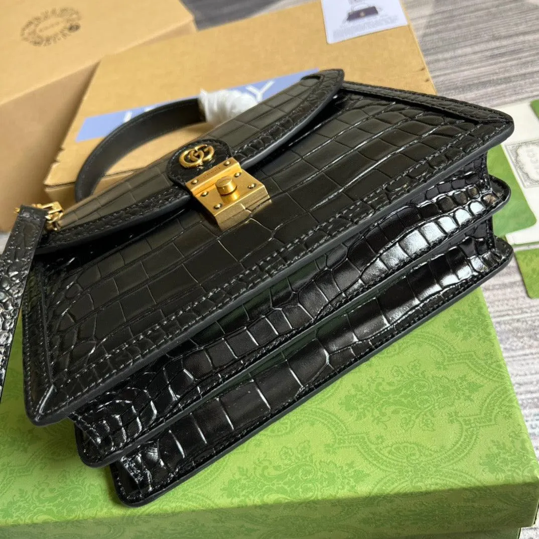 gg Ophidia Small gg Top Handle Bag Balck For Women, Women&#8217;s Bags 9.8in/25cm gg