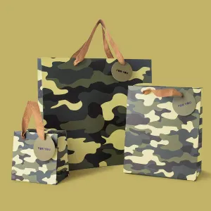 Gift Bags - Camouflage - Assorted Sizes to Choose From