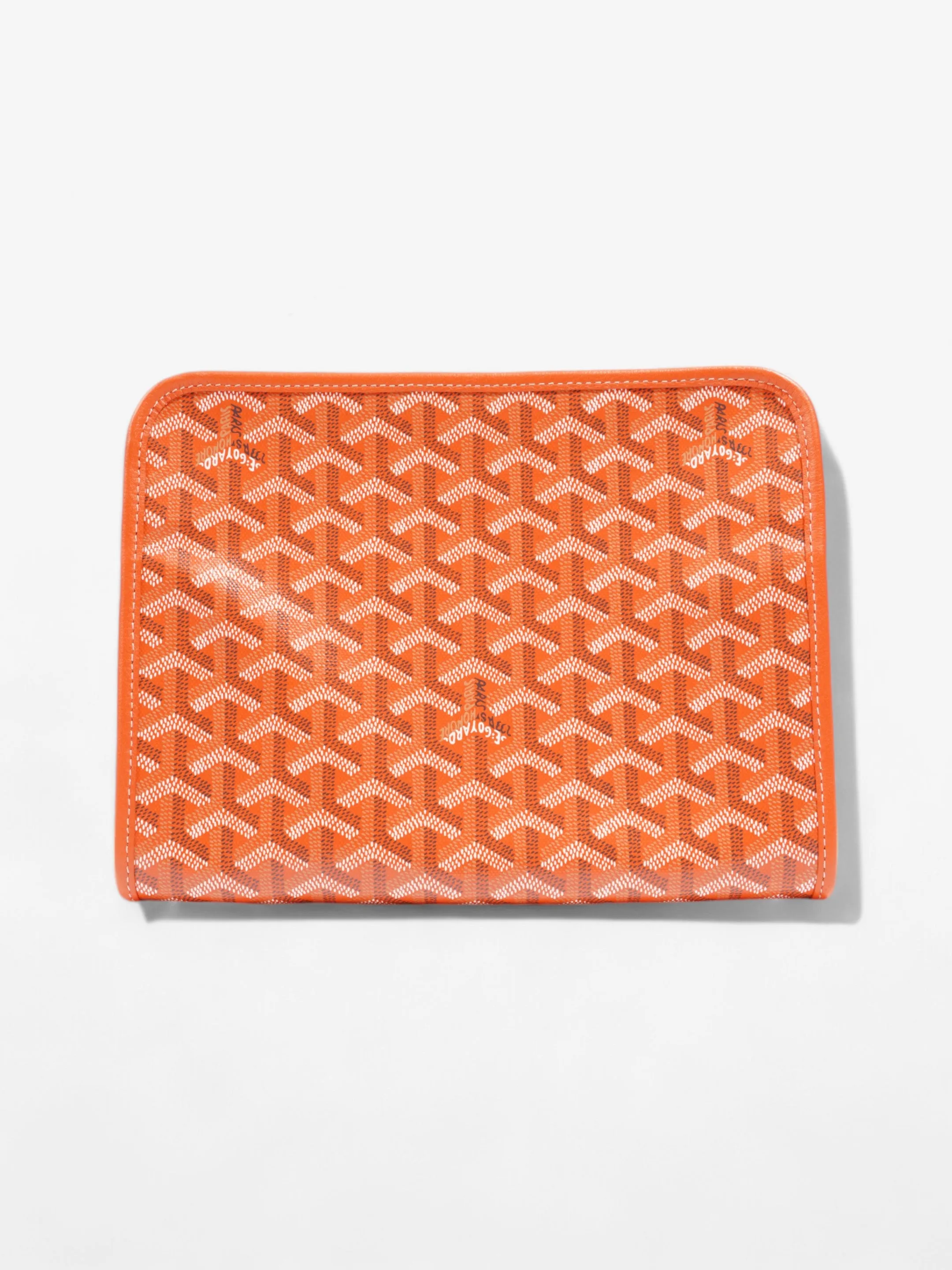 Goyard Jouvence Pouch Orange Goyardine Coated Canvas MM