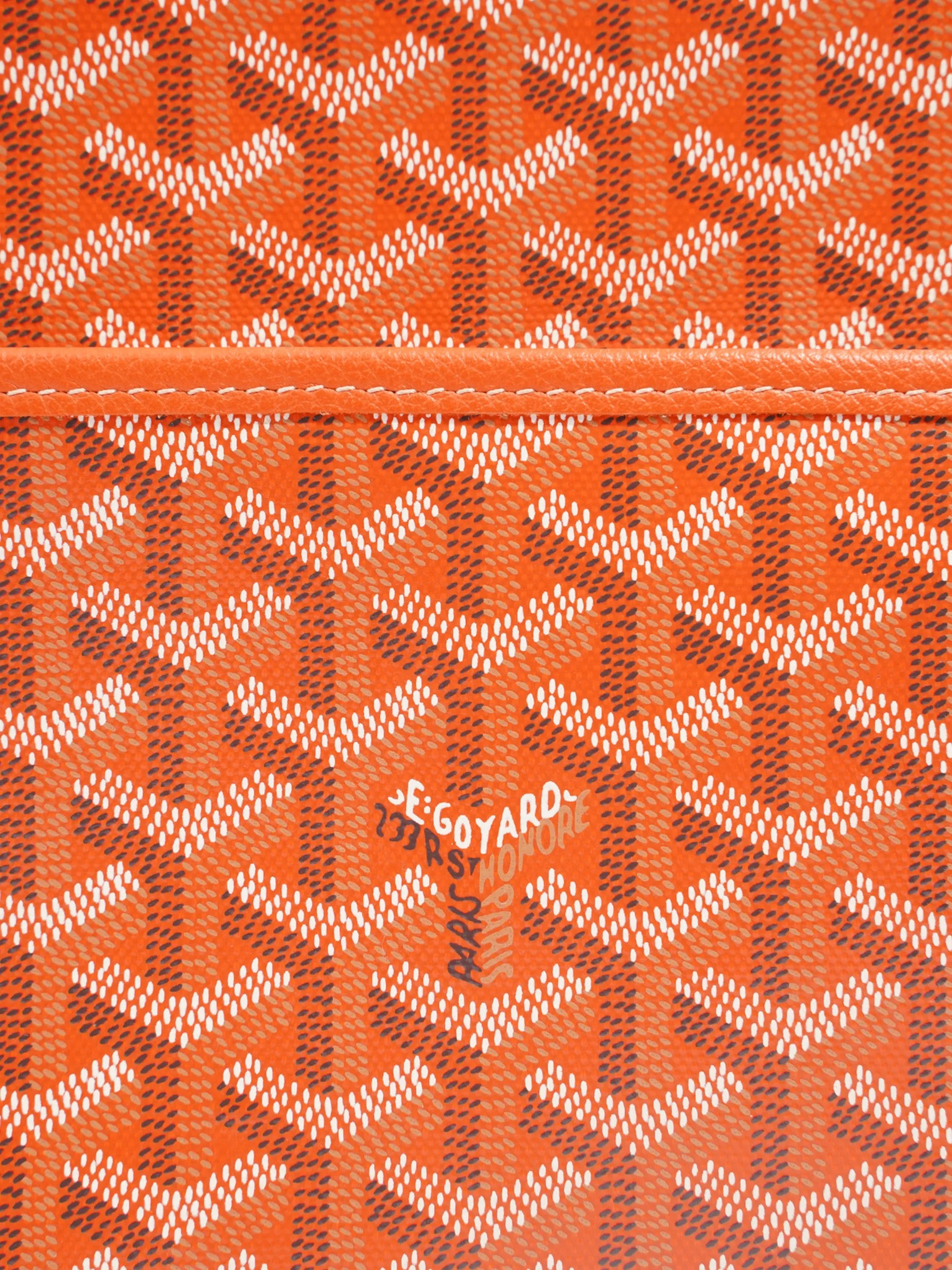 Goyard Jouvence Pouch Orange Goyardine Coated Canvas MM