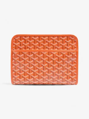 Goyard Jouvence Pouch Orange Goyardine Coated Canvas MM