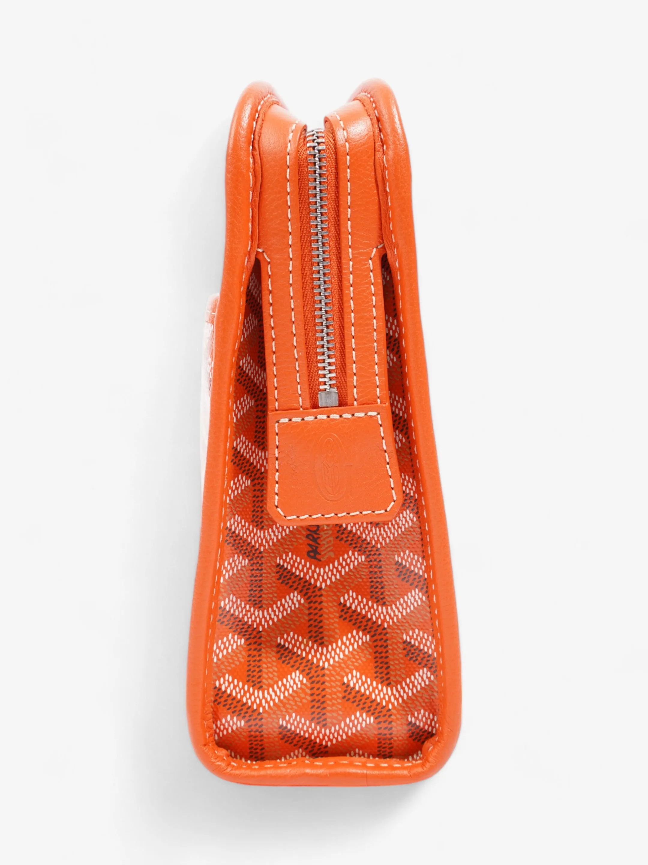 Goyard Jouvence Pouch Orange Goyardine Coated Canvas MM