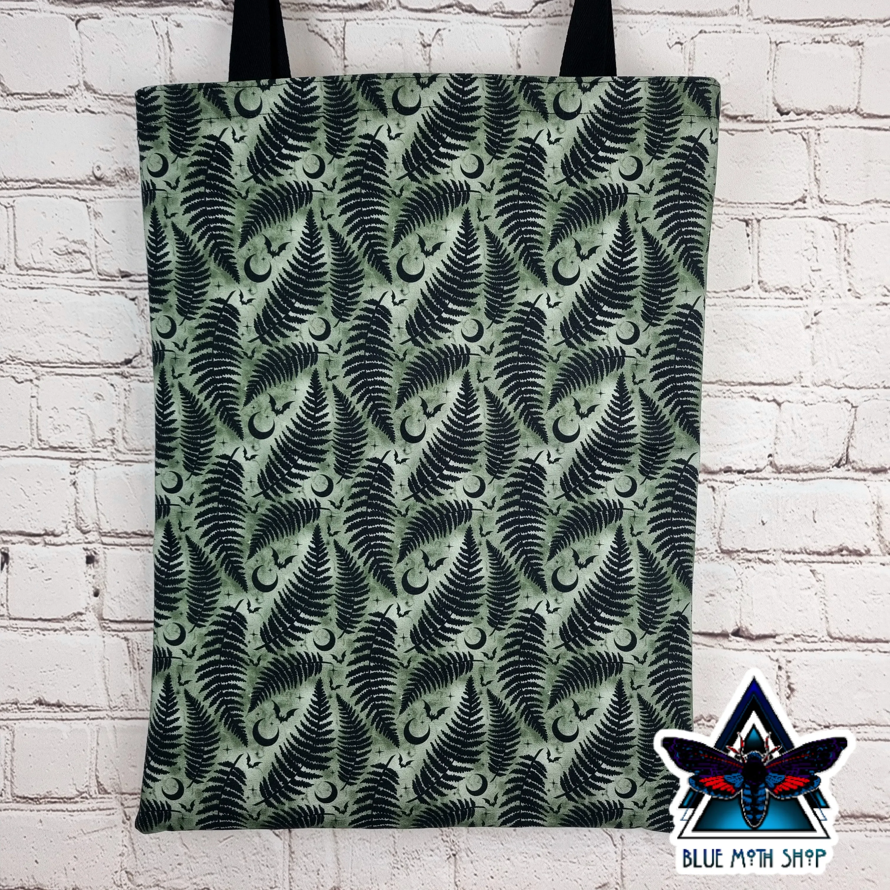 Green Fern 100% Cotton Canvas Tote Bag