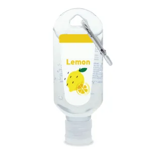 Hand Sanitiser with Carabiner 60mL Lemon Scented