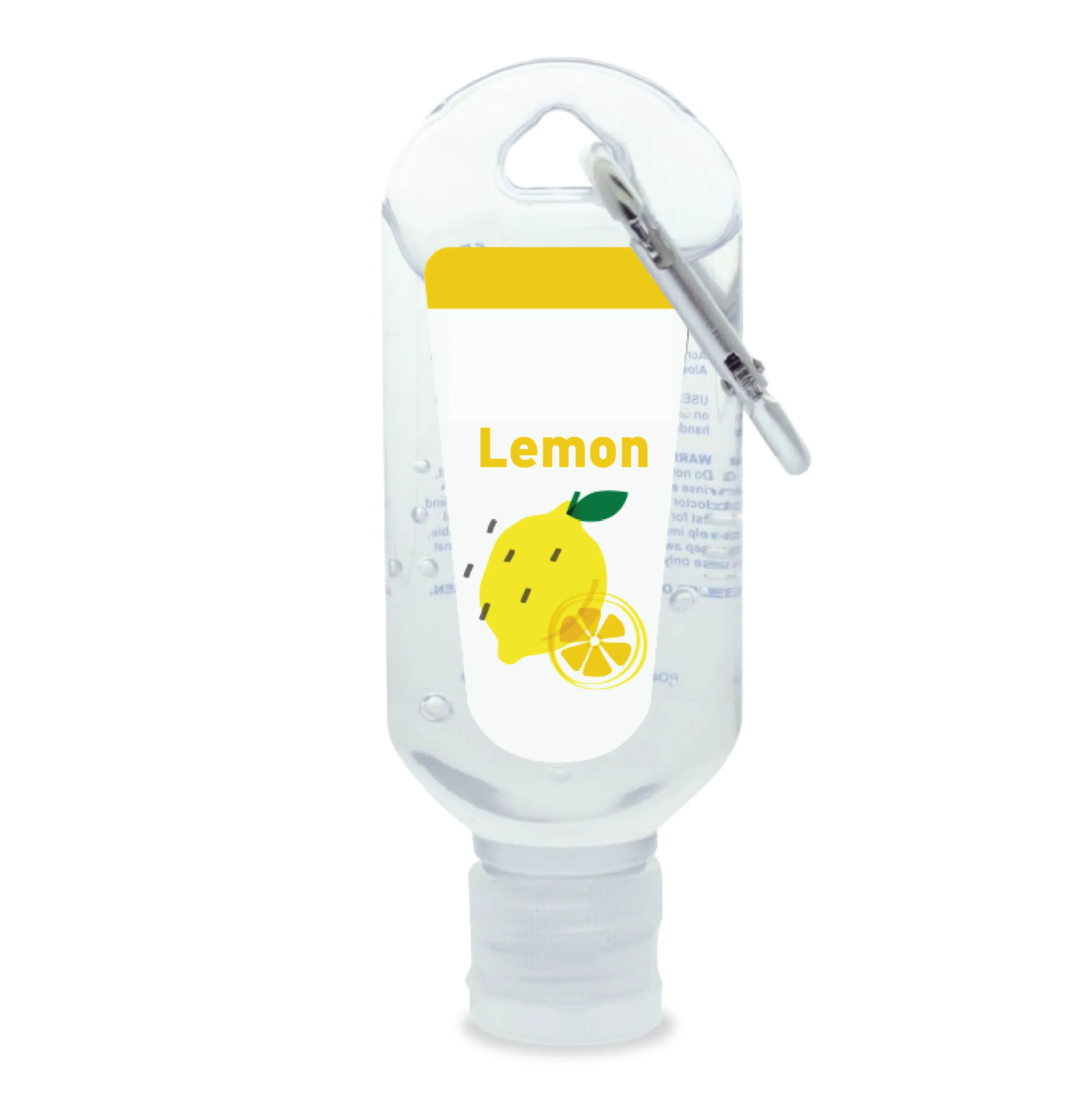 Hand Sanitiser with Carabiner 60mL Lemon Scented