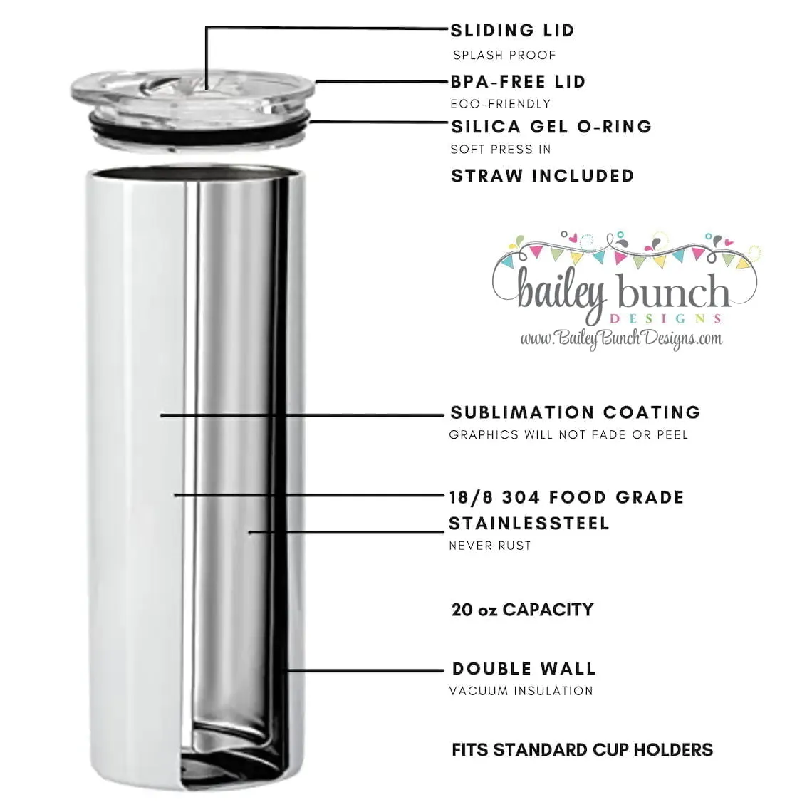 Hello Kitty Shimmer Glitter Tumbler TUMBHELLOKITTY20520