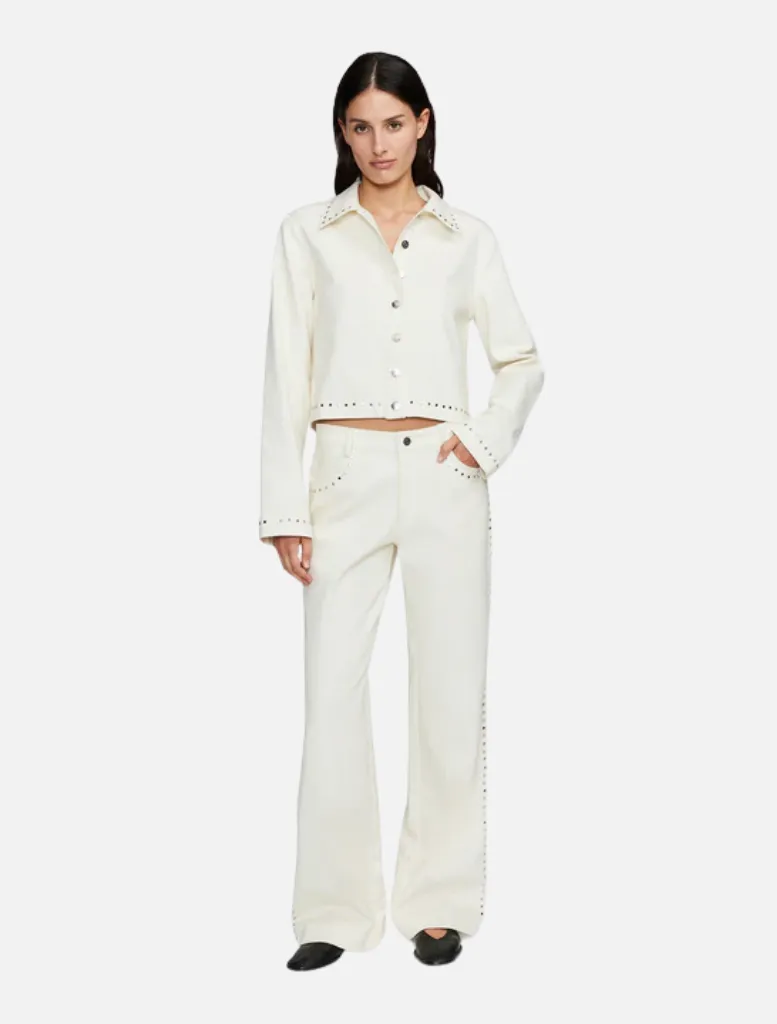 Hendrix Studded Jeans - Cream